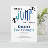 キッズジャンプトランポリンパーク誕生日パーティー 招待状 (スタンド正面)