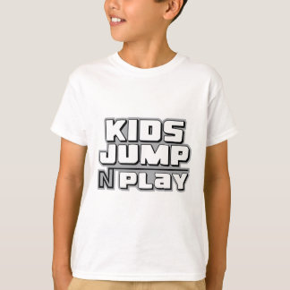キッズジャンプN遊カスタムタイポグラフィtシャツデザイン Tシャツ