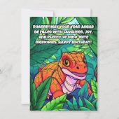 キッズジュラシックディノ恐竜誕生日カード シーズンカード (裏面)