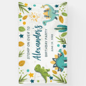 キッズジュラシック誕生日パーティー恐竜 横断幕 (縦)