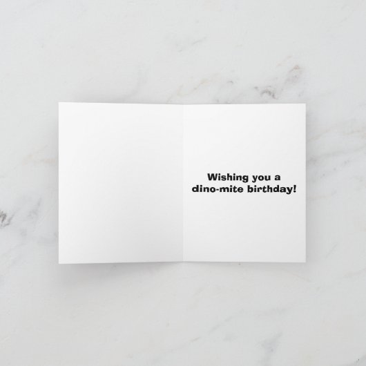 キッズジュラパーソナライズされたシックディノ恐竜誕生日 カード (内部)