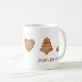 キッズジンガーパーソナライズされたブレッドクリスマス コーヒーマグカップ (正面右)