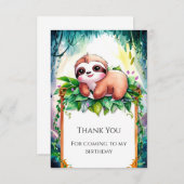 キッズスお洒落ロッス誕生日 サンキューカード (正面/裏面)