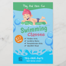 キッズスイミングクラスカスタムズフライヤー