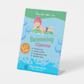 キッズスイミングクラスペデスタルサイン 台座サイン (正面)