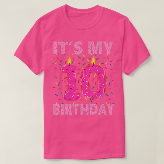 キッズスイートドーナツ私の10誕生日10歳 Tシャツ (デザイン正面)