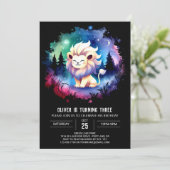 キッズスイートライオン誕生日 招待状 (スタンド正面)