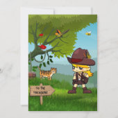 キッズスカベンジャー狩り誕生日パーティーの招待 招待状 (正面)