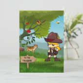 キッズスカベンジャー狩り誕生日パーティーの招待 招待状 (スタンド正面)