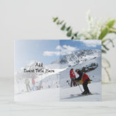 キッズスキーの誕生日パーティーや休暇 招待状 (スタンド正面)