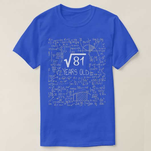 キッズスクエアルート81誕生日デザインギフト用マット Tシャツ (デザイン正面)