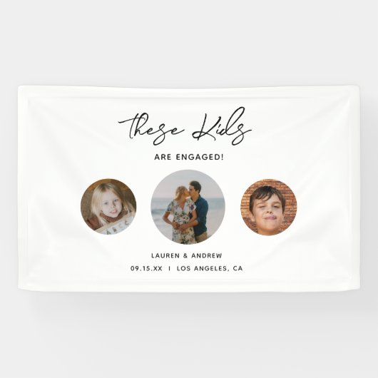 キッズスクーおもしろいルフォト婚約パーティへようこそ 横断幕 (横)