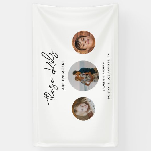 キッズスクーおもしろいルフォト婚約パーティへようこそ 横断幕 (縦)