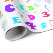 キッズスクーカラフルル用品、レター&ナンバーアート ラッピングペーパー (ロールコーナー)