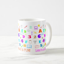 キッズスクーカラフルル用品、手紙と数字