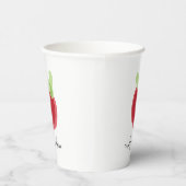 キッズスクーモダンル先生手描きリンゴ 紙コップ (右)