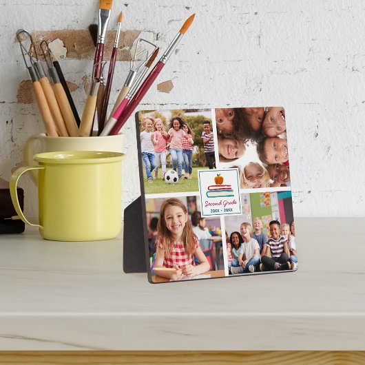 キッズスクールイヤー記念4フォトコラージュ フォトプラーク