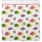 キッズスクールオブフィッシュシャワーカーテン シャワーカーテン (正面)