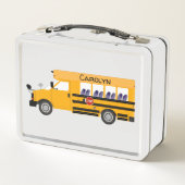 キッズスクールバス弁当箱 メタルランチボックス (裏面)