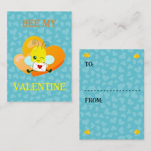 キッズスクールヴァレンティーンズカード ノートカード (正面/裏面)