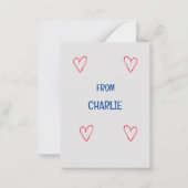 キッズスクールヴァレンティーンズカード ノートカード (裏面)