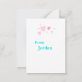 キッズスクールヴァレンティーンズカード ノートカード (裏面)