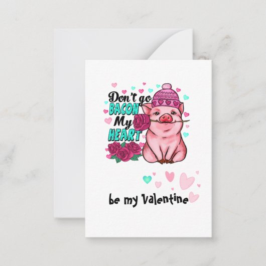 キッズスクールヴァレンティーンズカード ノートカード (正面)