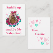 キッズスクールヴァレンティーンズカード ノートカード (正面/裏面)