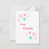 キッズスクールヴァレンティーンズカード ノートカード (裏面)