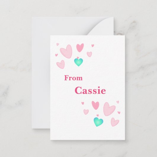 キッズスクールヴァレンティーンズカード ノートカード (裏面)