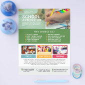 キッズスクール入会写真広告の挿入 チラシ (シングル)