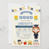 キッズスクール卒業発表招待状 招待状 (正面)