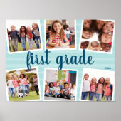 キッズスクール年記念アクアフォトコラージュプリント ポスター (正面)