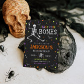 キッズスケルトンハロウィーン誕生日招待状 招待状