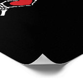 キッズスケルトンハンドハートバレンティンズクールデイクラス ポスター (角)