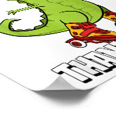 キッズスケートで滑る感謝祭クール日ローラースケートT- ポスター (角)