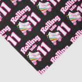 キッズスケートパーティー- 11誕生日 – ローラースケートで滑る 薄葉紙 (詳細)