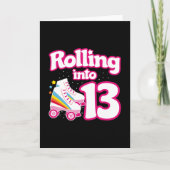 キッズスケートパーティー - 13歳の誕生日 - ローラースケート カード (正面)