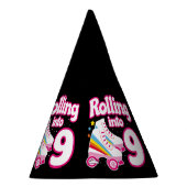 キッズスケートパーティー- 9th誕生日 – ローラースケートで滑る パーティーハット (右)