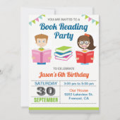 キッズストーリーブック読の誕生日パーティーへの招待 招待状 (正面)