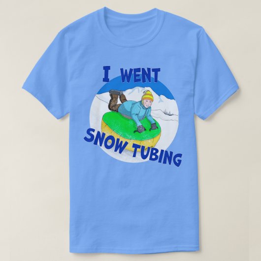 キッズスノーチュービング私は雪チュービングに行った Tシャツ (デザイン正面)
