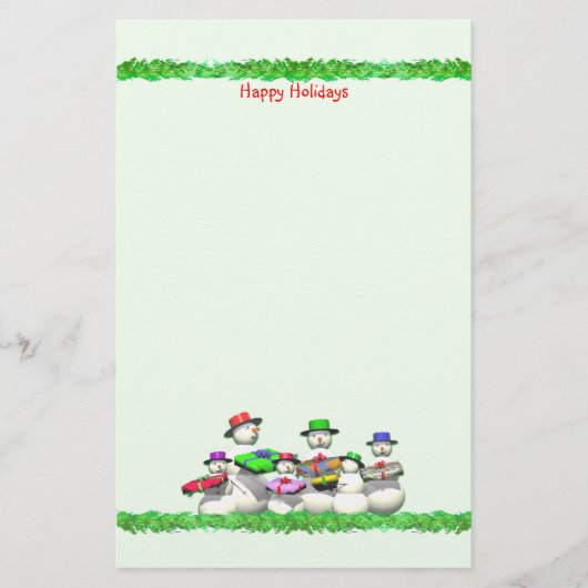キッズスノーピープルクリスマス 便箋 (正面)