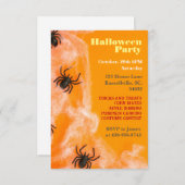 キッズスパイダーハローウィンパーティ 招待状 (正面/裏面)