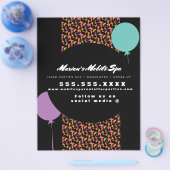 キッズスパバスパーティーレンタルアニマルプリント事業 チラシ (シングル)