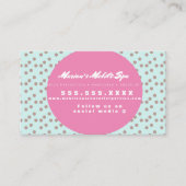 キッズスパバスパーティーレンタルピンクドット 名刺 (正面)