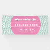 キッズスパバスパーティーレンタルピンクドット 横断幕 (横)