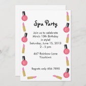 キッズスパパーティの招待状と化粧品 招待状 (正面/裏面)