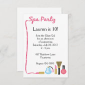 キッズスパパーティの招待状(口紅付き) 招待状 (正面/裏面)