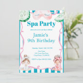 キッズスパパーティー 誕生日 招待状 (スタンド正面)