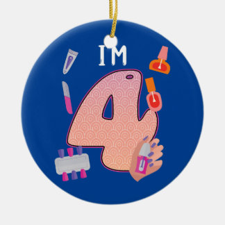 キッズスパメイクアップ4th小さな女の子 セラミックオーナメント